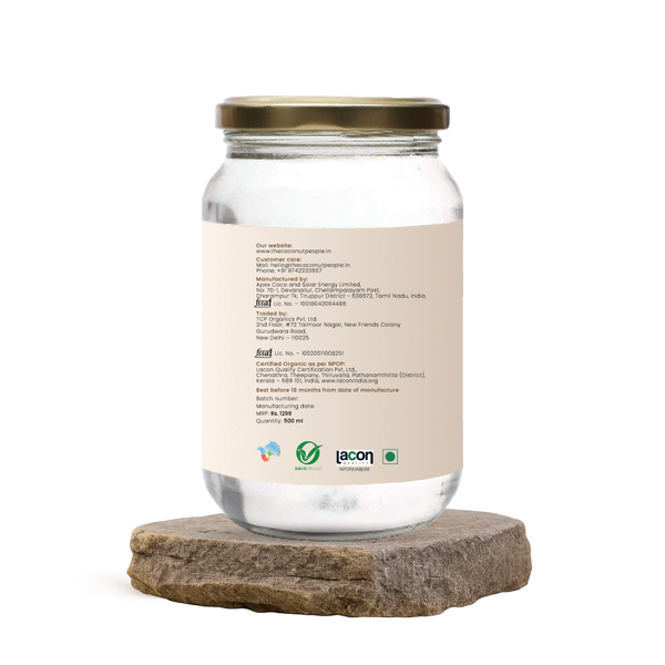 100% Organic Extra Virgin Coconut Oil (500ml)