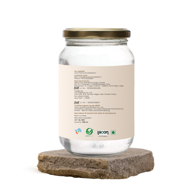 100% Organic Extra Virgin Coconut Oil (500ml)
