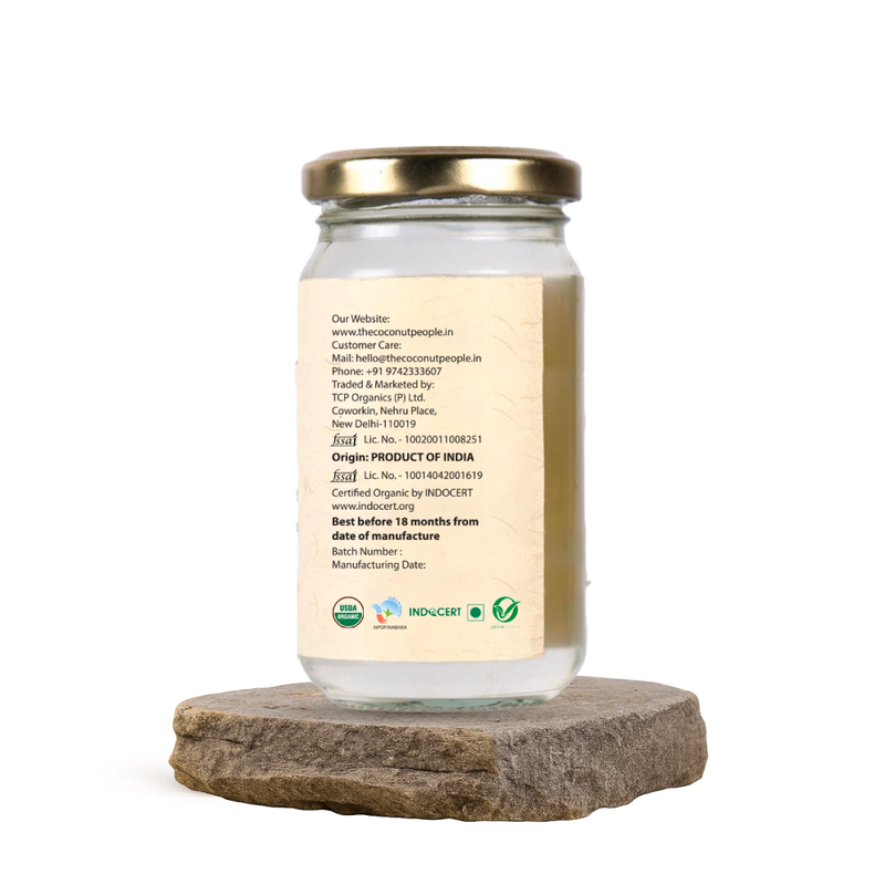 100% Organic Extra Virgin Coconut Oil (180 ML)
