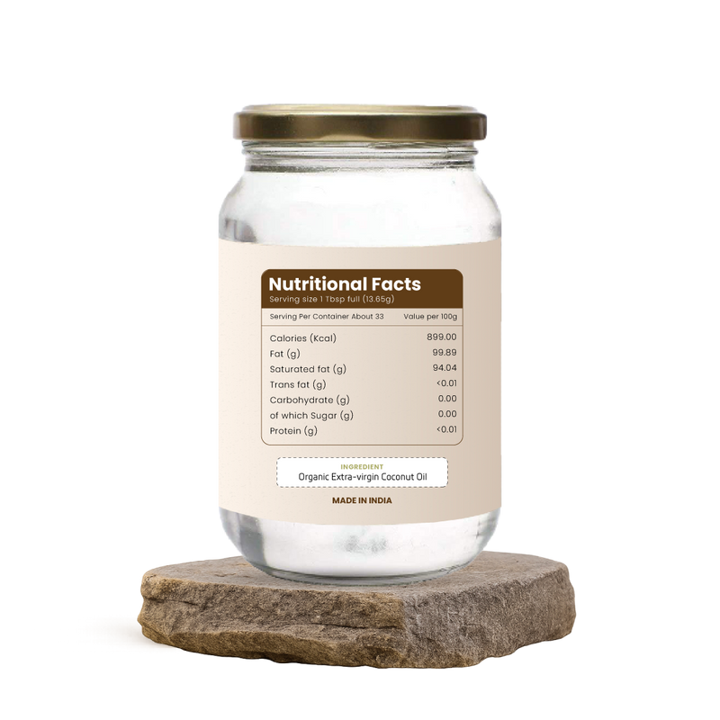 100% Organic Extra Virgin Coconut Oil (500ml)