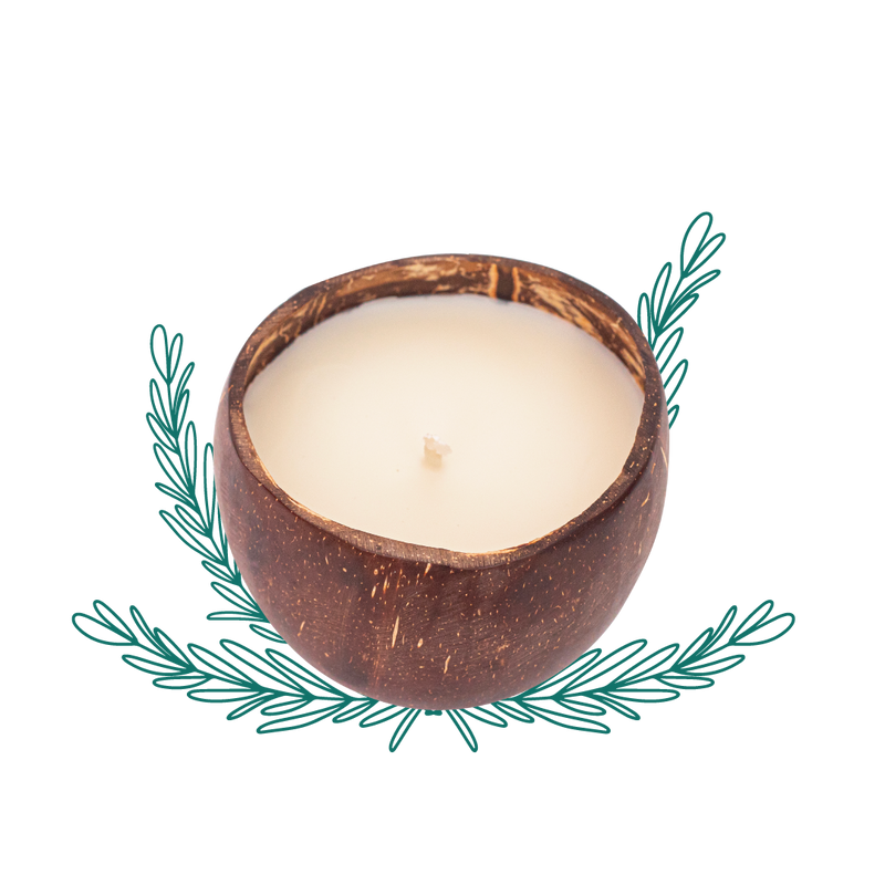 Dried Rosemary Coco-Candle - The Coconut People