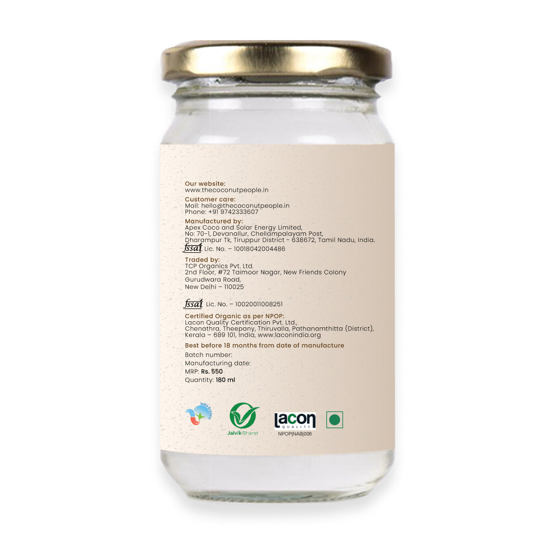 100% Organic Extra Virgin Coconut Oil