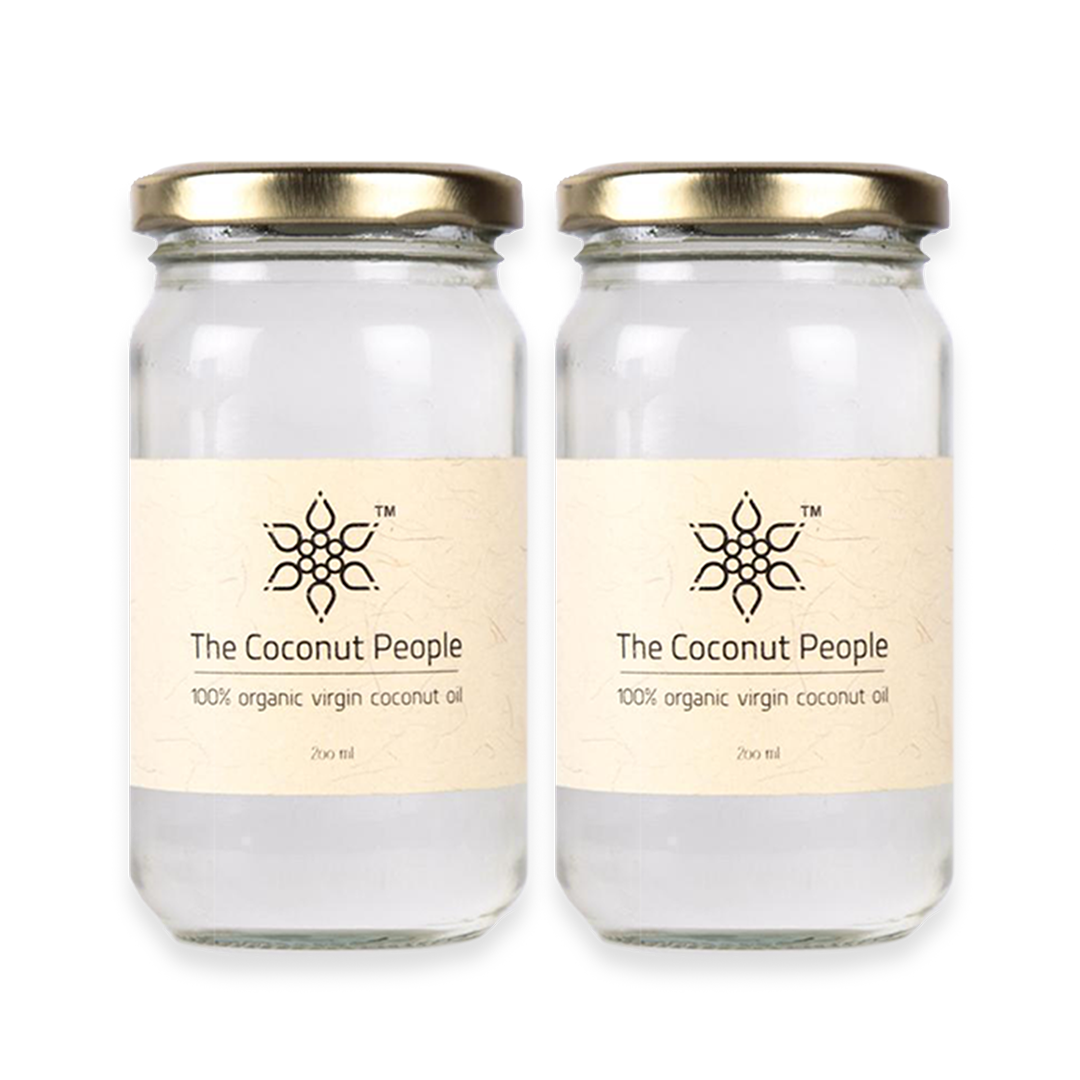 The Coconut People - Pack of 2 virgin Organic Coconut Oil 200ml
