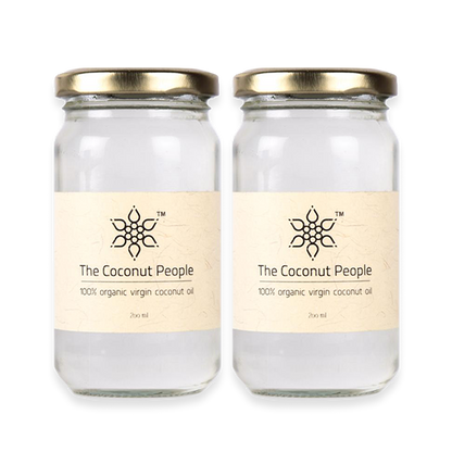 The Coconut People - Pack of 2 virgin Organic Coconut Oil 200ml