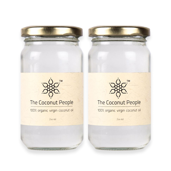 The Coconut People - Pack of 2 virgin Organic Coconut Oil 200ml