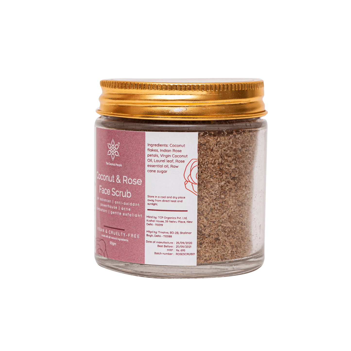 Coconut & Rose Face Scrub